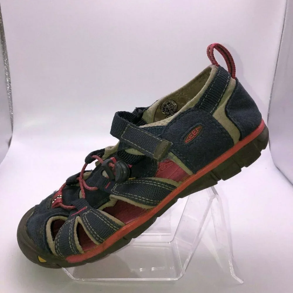 Keen Kids Size 2 Blue Pink Sport Waterproof Slip On Hiking Sandals Waterproof